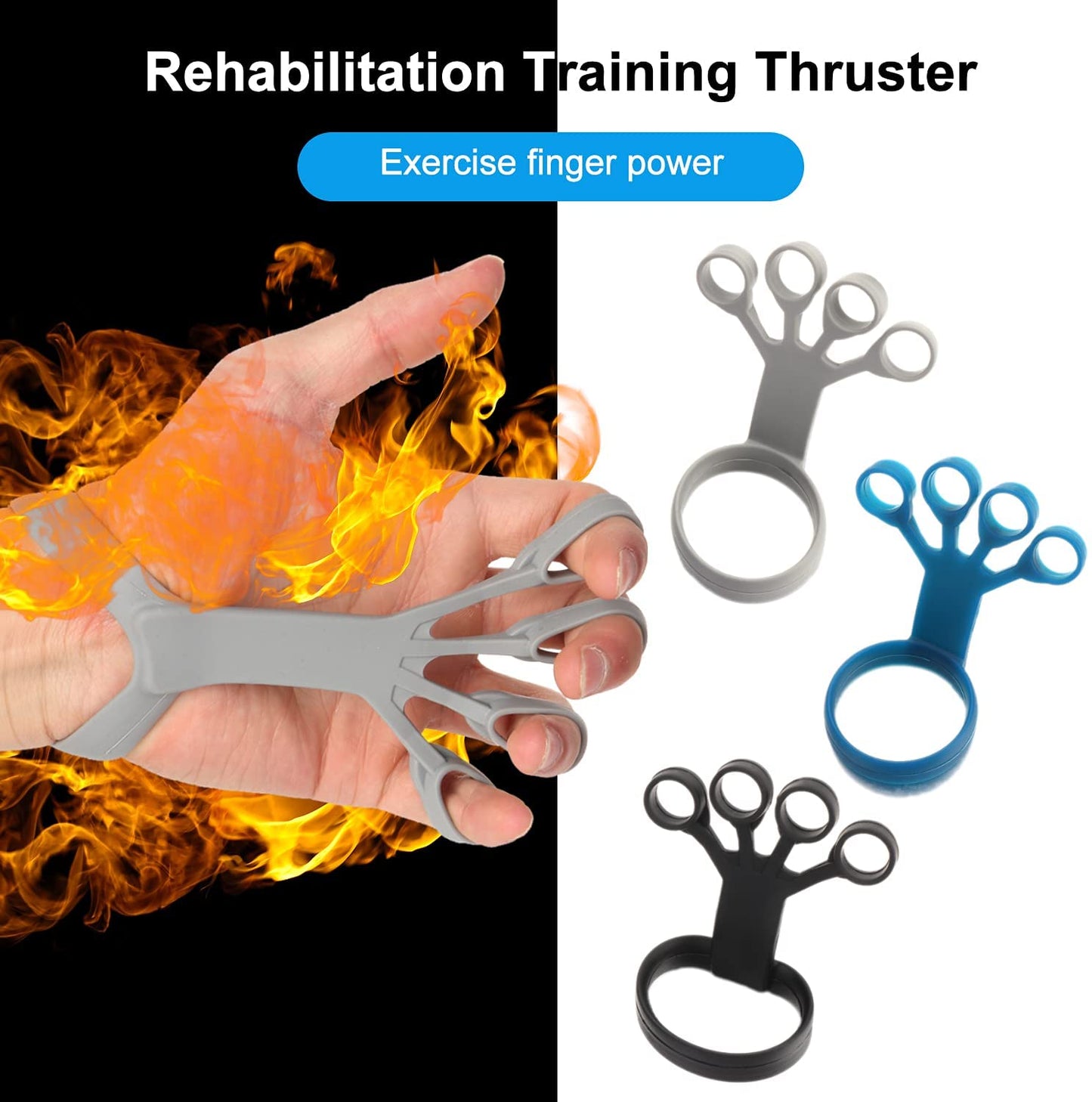 Silicone Grip Device Finger Exercise Stretcher Arthritis Hand Grip Trainer Strengthen Rehabilitation